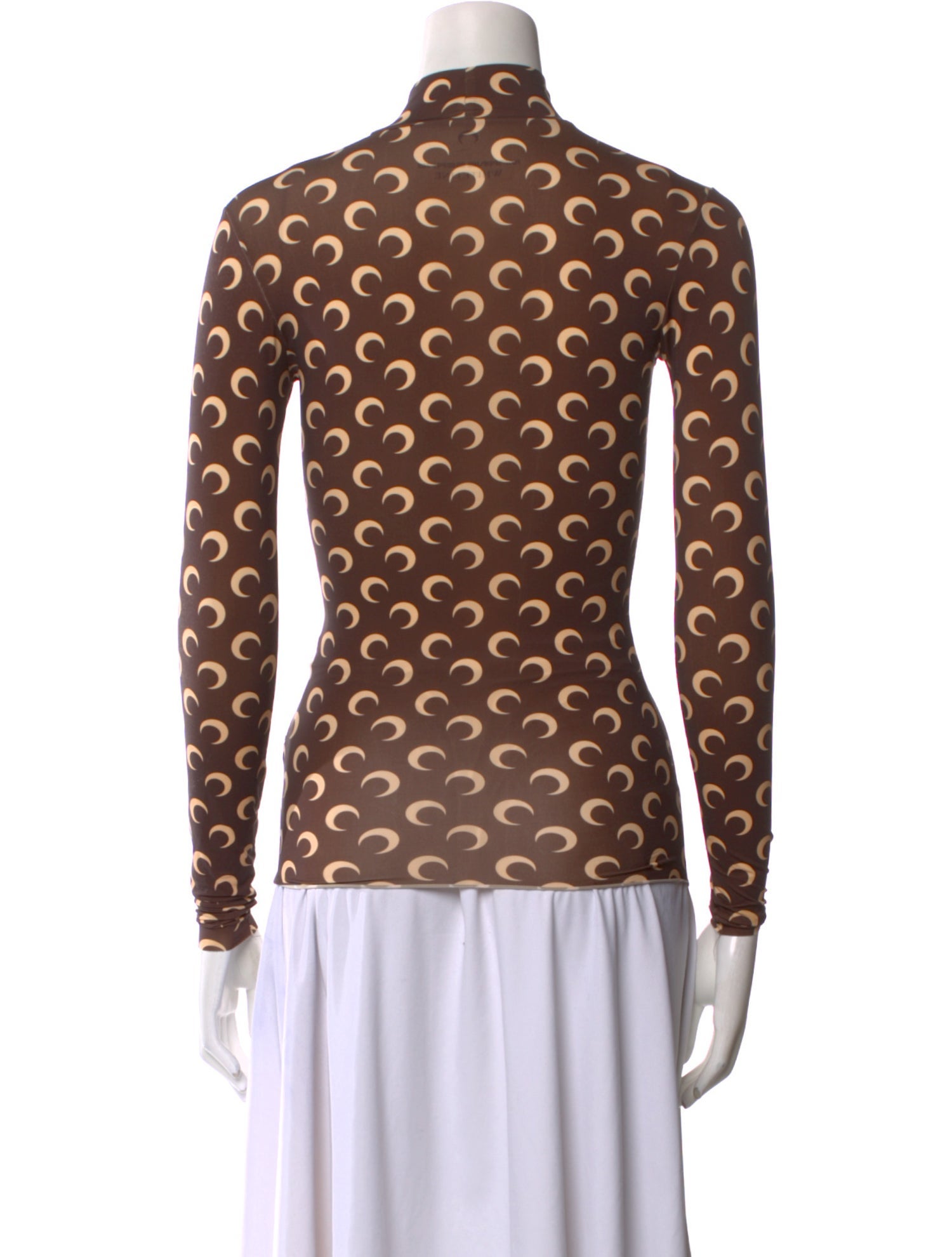 Marine Serre White Line Iconics Printed Top